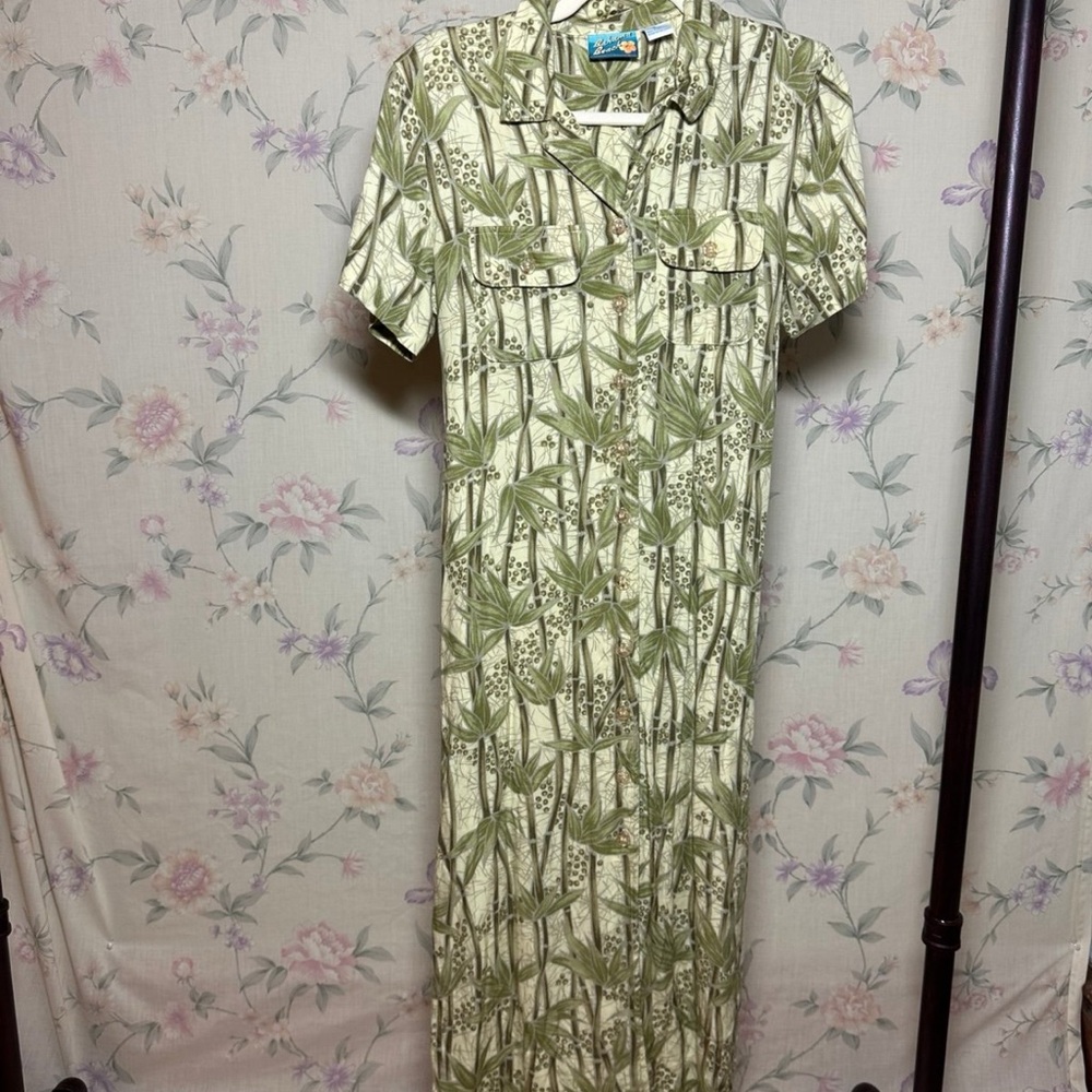 Bamboo Print Maxi Dress